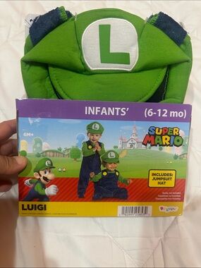 NEW Disguise Luigi Infant Costume Green and Blue size 6-12mo